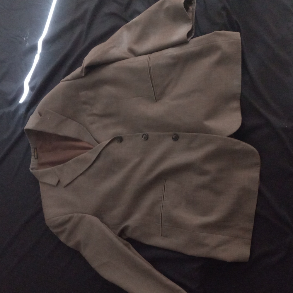 Stafford Super Suit Brown Tic Classic Fit Suit Separates